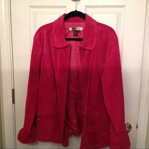 Like New Leather Suede Jacket 🎀 MAGENTA 🎀